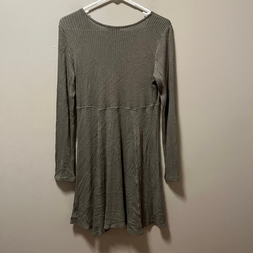 American Eagle Long Sleeved A-Line Dress Green Size Large - Picture 4 of 5